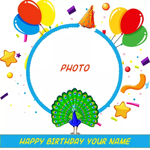 Birthday Hat Frame Photo With Name